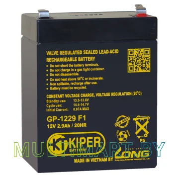 Аккумулятор для ИБП Kiper GP-1229 F1 (12В/2.9 А·ч)